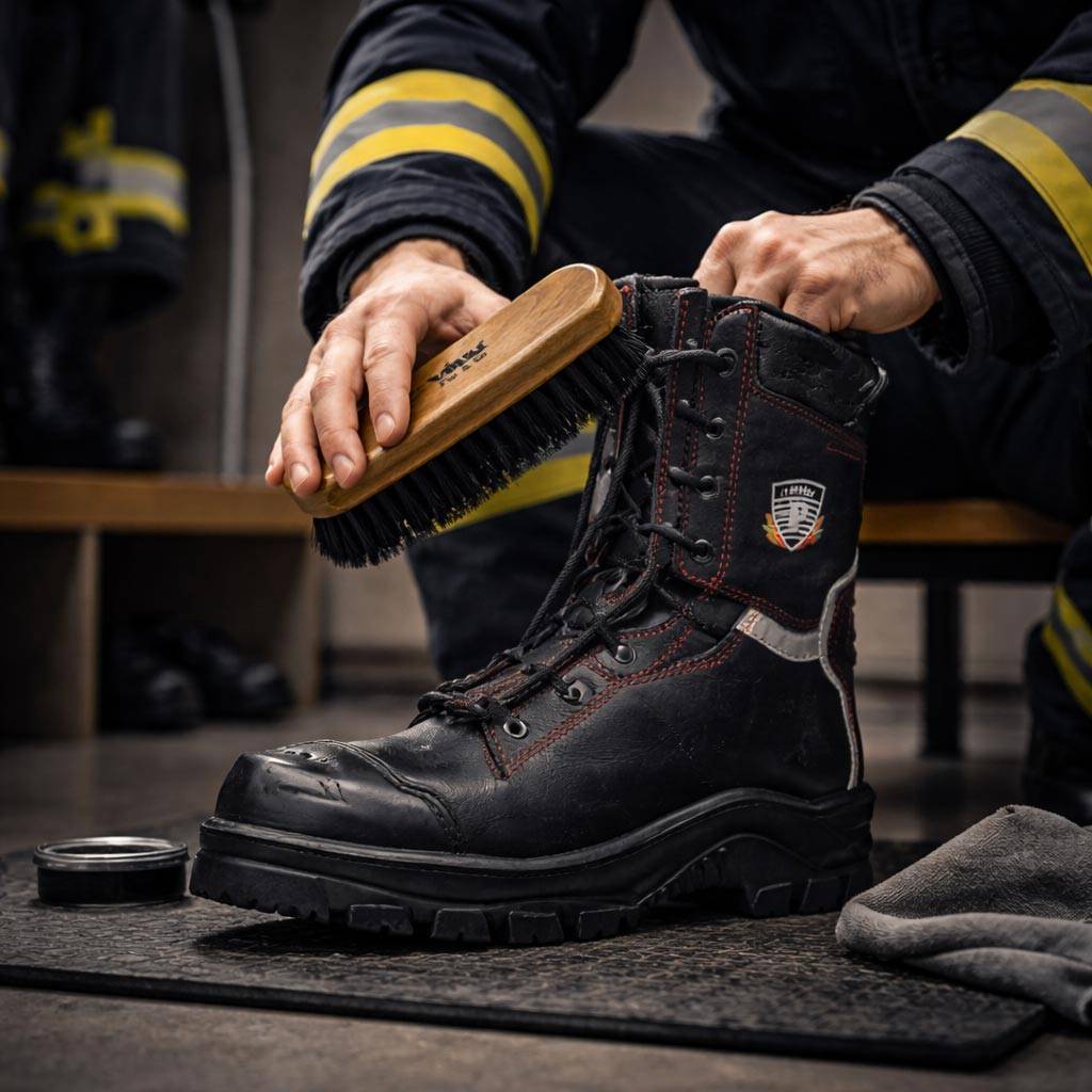 Schuhbürste für Feuerwehr-Stiefel – Zubehör zur Schuhpflege